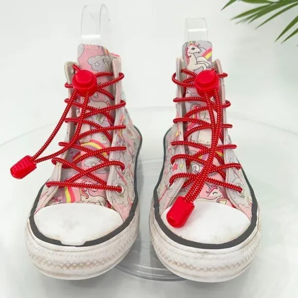Converse Chuck Taylor Hi Top Sneakers Junior Kids 13 Unicorn Shoes Lace Up Girls - Picture 3 of 13